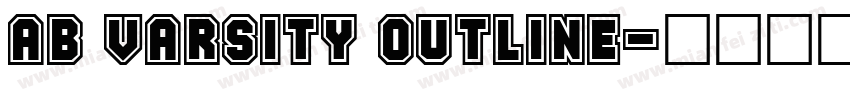 AB VARSITY OUTLINE字体转换